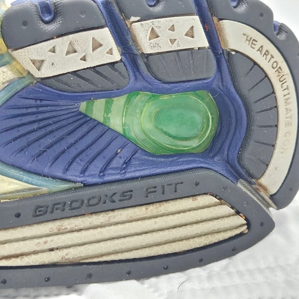 Brooks Shoes Athletic Men Blue, White And Gold Run Casual Length-12.5